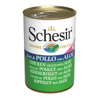 Hrana umeda pentru pisici Schesir cu pui si aloe 140 g