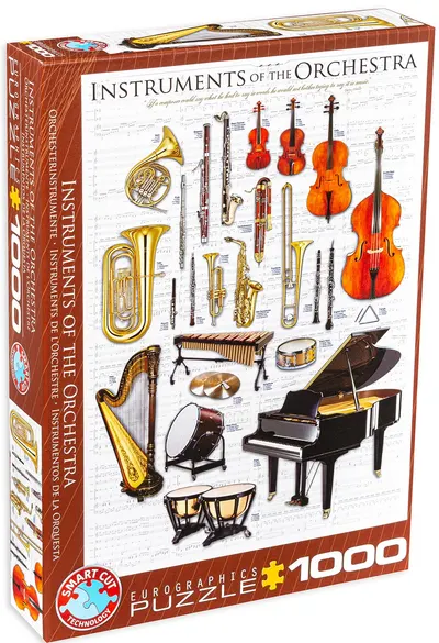 Puzzle Eurographics din 1000 de piese - Instrumente ale orchestrei