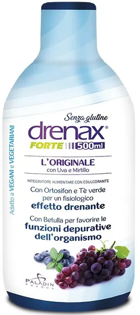 Drenax Forte Mirtillo Uva Împotriva retenției de lichide, 500 ml, Paladin Pharma