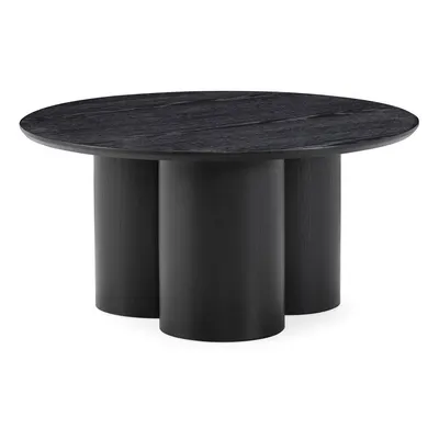 Măsuță de cafea neagră rotundă ø 80 cm Lua – MOME