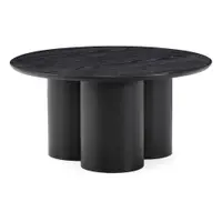 Măsuță de cafea neagră rotundă ø 80 cm Lua – MOME