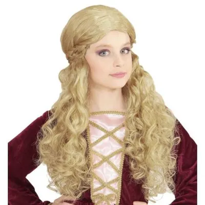 Peruca Printesa Medievala Blonda Copii
