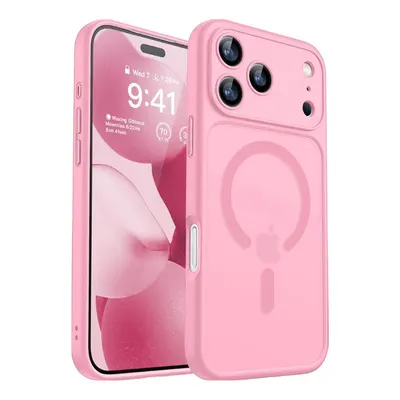 Husa Smart Guard, Compatibila Magsafe, Apple iPhone 17 Pro, Protectie camera, Roz deschis Engros