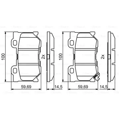 Set placute frana, frana disc BOSCH 0 986 494 863