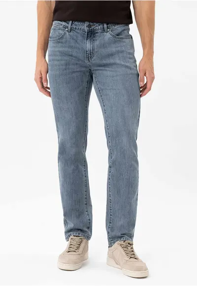 Blugi barnati regular fit - 5 buzunare - bumbac - talie medie - D-Jerry 62 - albastru - Albastru