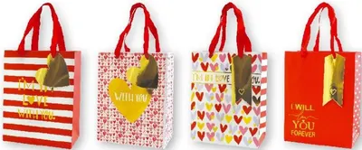 Sacos de cadou Spree - Love, 18 x 10 x 23 cm, sortiment