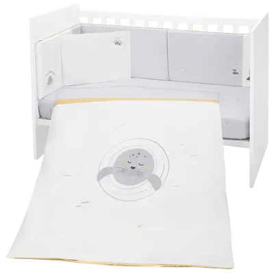 Set dormitor bebeluș din 6 piese KikkaBoo Seally Me - 70 х 140 cm