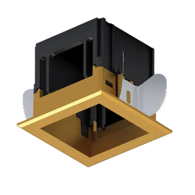 Modena 1 Module Recessed Box With Frame Brass