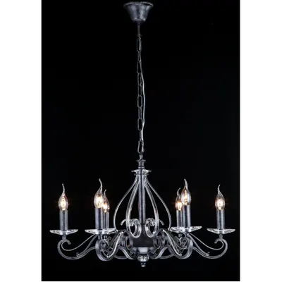 Candelabru House Altberg,6 x E14, 230V, D.66cm,H.42 cm,Negru