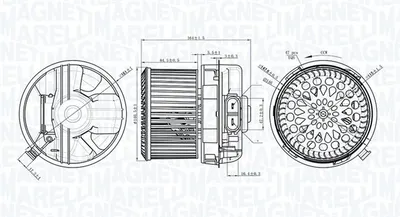 Ventilator habitaclu potrivit CITROEN C1; PEUGEOT 107; TOYOTA AYGO, AYGO HATCHBACK 1.0 1.4D 06.05-09.14