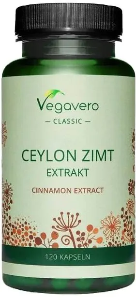 Ceylon Zimt Extrakt, 120 capsule, Vegavero