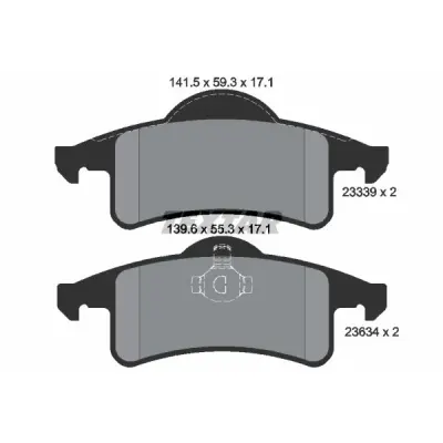 Set placute frana, frana disc TEXTAR 2333901