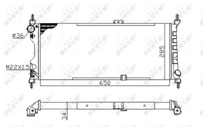 Radiator apa racire motor (transmisie manuala) OPEL COMBO, CORSA B 1.5D 1.7D intre 1993-2002