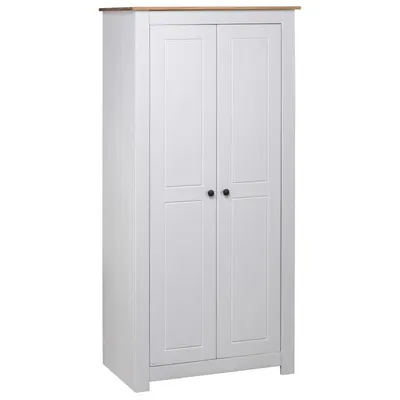 Gossi sifonier, alb, 80 x 50 x 171,5 cm, lemn masiv pin gama panama