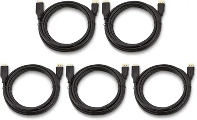 Set 5 cabluri HDMI tata – HDMI tata, High Speed, 1.2m, 4K @ 60Hz, AWM, negru