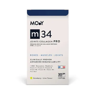 m34 Colagen PRO Bovin Articulatii – Aroma Capsuni si Lime, 390 g