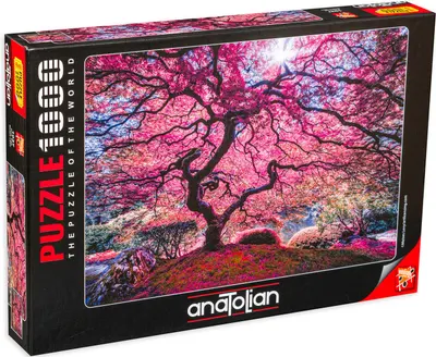 Puzzle Anatolian din 1000 de piese - Copac roz, Moises Levy
