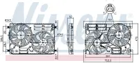 Ventilator radiator (cu carcasa) potrivit FORD C-MAX II, FOCUS III, FOCUS III HATCHBACK, FOCUS III KOMBI, GRAND C-MAX, KUGA II 1.5 1.5D 2.0D 02.11-02.20