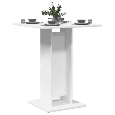vidaXL Masă de bistro, alb, 60 x 60 x 75 cm, lemn prelucrat