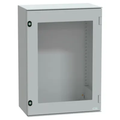 Carcasa montare perete poliester monobloc IP66 H747xW536xD300mm usa cu geam