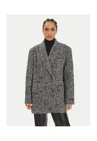 Palton dama - 304550416 - Lana/Poliester/Acril - Gri - Gri