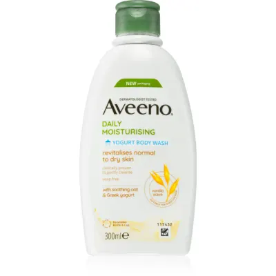 Aveeno Daily Moisturising Yoghurt body wash gel de dus hranitor Vanilla & Yoghurt 300 ml