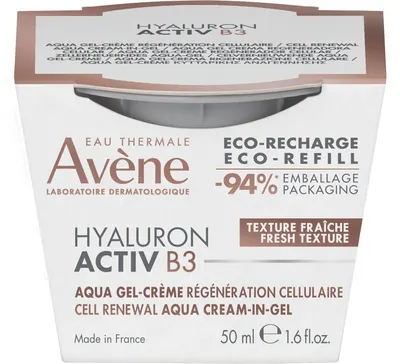 Avène Hyaluron Activ B3 Aqua gel-cremă regeneratoare, umplutură, 50 ml