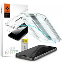 Folie de protectie Ecran Spigen GlastR EZ FIT HD pentru Apple iPhone 15 Pro, Sticla Securizata, Full Glue, 2.5D AGL06898