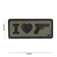 Patch I Love Glock velcro 3D - Default Title