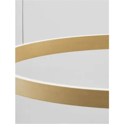 Lampa suspendata ELOWEN Brushed Auriu Aluminum & Acrylic LED 77 Wat 220 Volt 3323Lm 3000K IP20 sus & jos Deschis