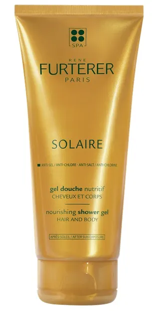 René Furterer Solaire Gel de duș hrănitor pentru par și corp după soare, 200 ml