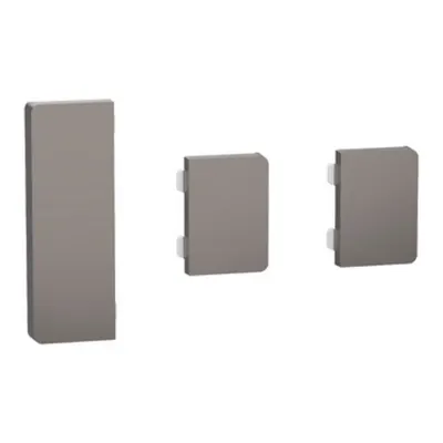 Set de 3 clapete - 1x1/2+2x1/4 pentru Push buton KNX Dynamic Labeling System Design, nichel metalic