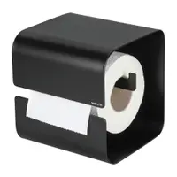 Suport pentru hârtie igienică negru autoadeziv cu Turbo-Loc din oțel Lizan – Wenko