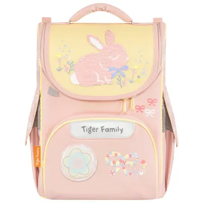 Ghiozdan neechipat, Tiger Family, Nature Quest Pro 2S, Bows and Bunny