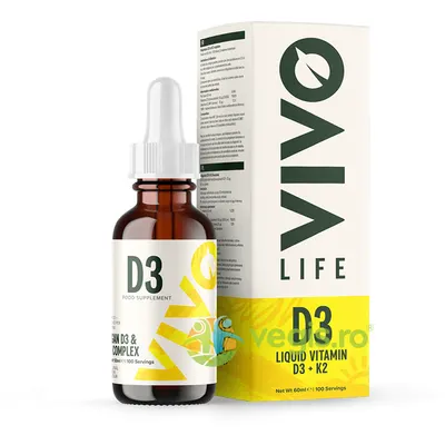Vitamina D3 Lichida + K2 2000UI 50ml