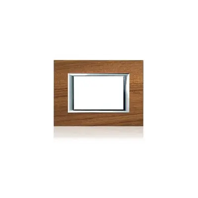 Placa Ornament 4 Module Lemn Teak Bticino Axolute