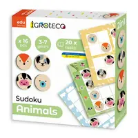 Joc de logica din lemn , zSudoku Animale, 16 piese