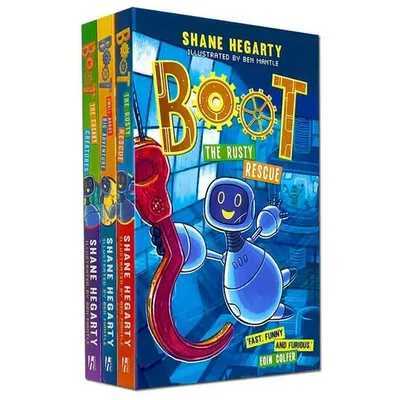 Boot Series 3 Books Set Collection By Shane Hegarty (small Robot-big Adventure, The Rusty Rescue, The Creaky Creatures)