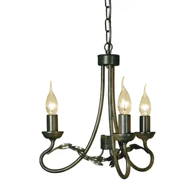 Corp de iluminat suspendat, lustra Olivia 3 Light Chandelier – Black/Gold