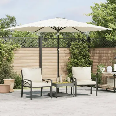Gossi umbrela soare de gradina stalp din otel, alb 288x288x225cm