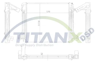 Radiator racire motor (fara rama) potrivit MERCEDES ATEGO OM900.912-OM906.939 01.98-10.04