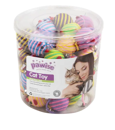 Pawise Rope Ball Mouse Set de 48 Buc