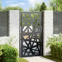 vidaXL Poartă de grădină neagră 100x175 cm, oțel, design luminos