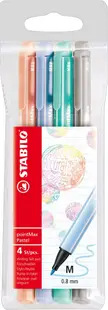Pixuri marcatoare Stabilo pointMax - 4 numere, culori pastelate