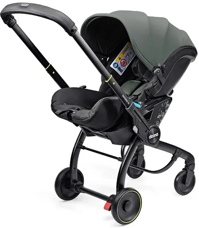 Scoică auto cu șasiu 2 în 1 Doona - X, i-Size, 40-87 cm, Slate Green
