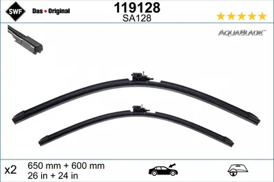 Lamela stergator fata (2 buc) AquaBlade 650 600mm potrivit MERCEDES SPRINTER 3,5-T (B907), SPRINTER 3,5-T (B907, B910), SPRINTER 3-T (B907), SPRINTER 3-T (B910) 02.18