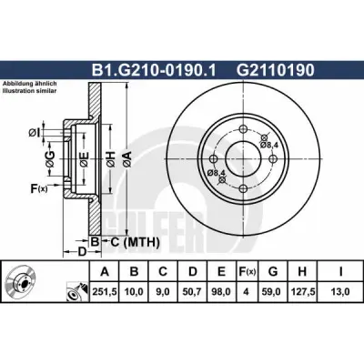 Disc frana GALFER B1.G210-0190.1