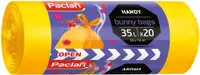 Saci de gunoi parfumați Paclan - Bunny, 35 l, 20 buc., galben
