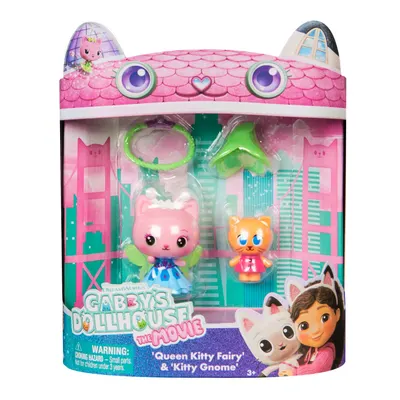 Set 2 figurine Gabbys Dollhouse, Queen Kitty Fairy si Kitty Gnome, 20151835