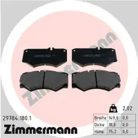 Set placute frana, frana disc ZIMMERMANN 29784.180.1